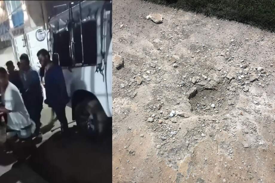 El tatuco fue lanzado sobre una cancha sintética, en el que se encontraba varias civiles.