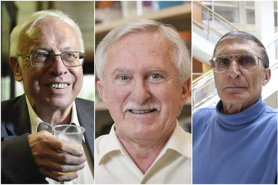 Tomas Lindahl, Paul Modrich y Aziz Sancar compartieron el Premio Nobel de Química 2105. / EFE