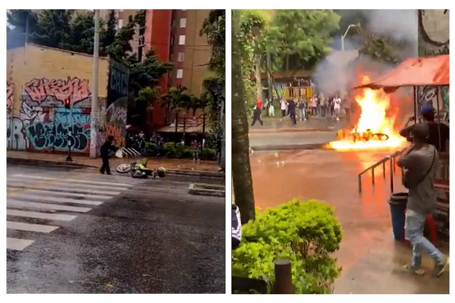 Los enfrentamientos se presentaron a lo largo de la tarde del 19 de mayo en los alrededores de la Universidad de Antioquia.