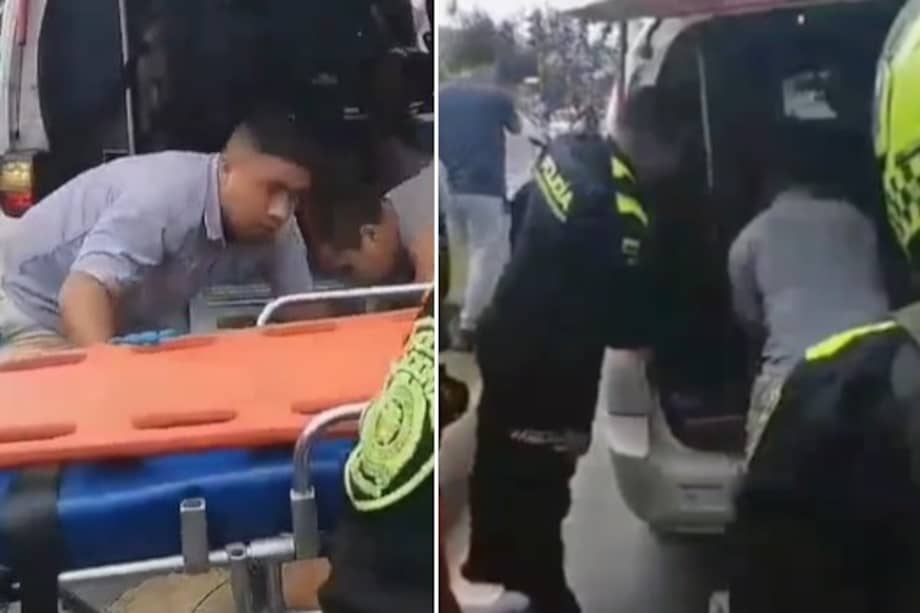 Tras recibir un disparo de parte de sujetos en moto, un joven cayó de la camilla en la que era ingresado a una ambulancia.