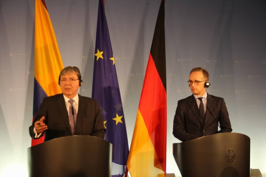 Carlos Holmes Trujillo junto al canciller alemán, Heiko Maas. / Cortesía Cancillería