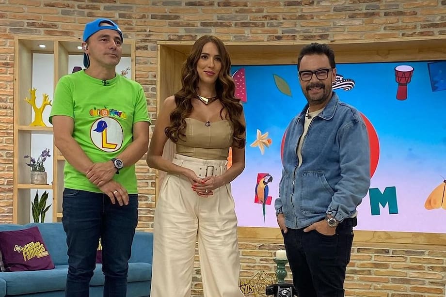 Luchito Humor, Violeta Bergonzi y Andrés López en 'Buen Día Colombia'.