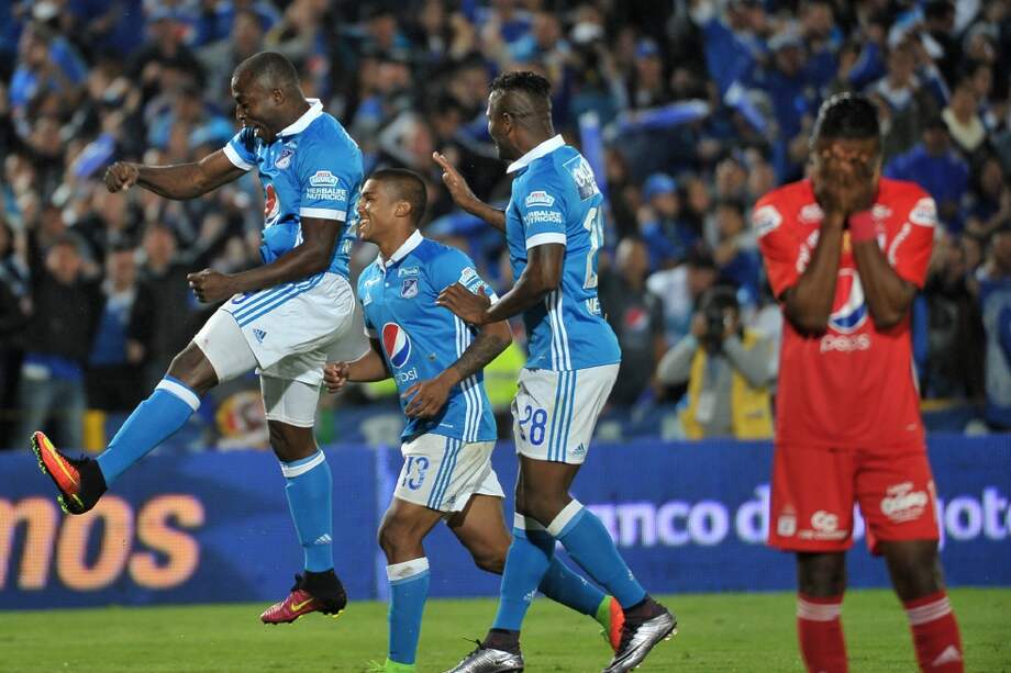 Elicer Quiñones sentenció la victoria 3-0 ante América el pasado sábado en El Campín. / Óscar Pérez - El Espectador