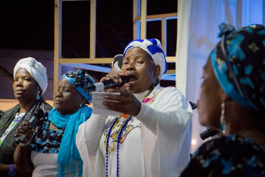Echembelek, colectivo integrado por cantadoras del Pacífico colombiano, forma parte del Festival Internacional de Música Sacra de Bogotá. / Archivo Particular