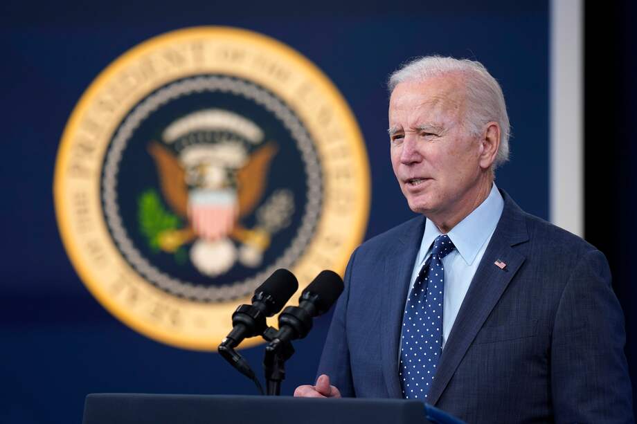 Joe Biden en un discurso en referencia a los globos derribados por Estados Unidos. EFE/EPA/AL DRAGO / POOL