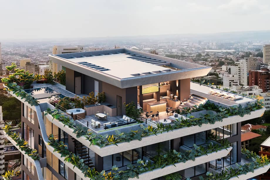 El proyecto contará con 22 pisos de doble altura, 78 apartamentos con vistas panorámicas a la ciudad y las montañas.