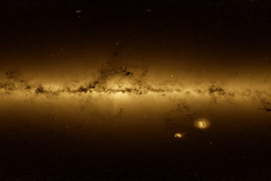 Mapa de estrellas de la Vía Láctea presentadas hoy por la Agencia Espacial Europea. / ESA.
