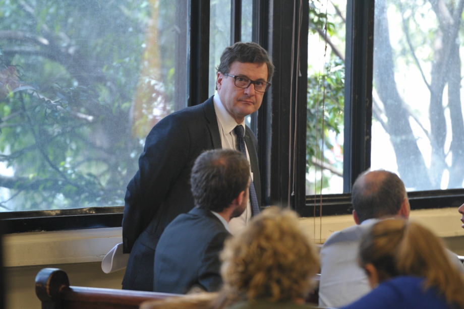 Luis Fernando Andrade, durante su audiencia de imputación de cargos el año pasado. / Gustavo Torrijos - El Espectador