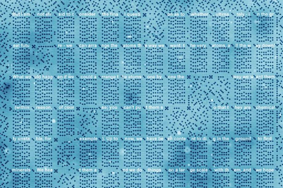 Un bit de información se puede registrar por la posición de un solo átomo de cloro en una superficie metálica. / TU Delft