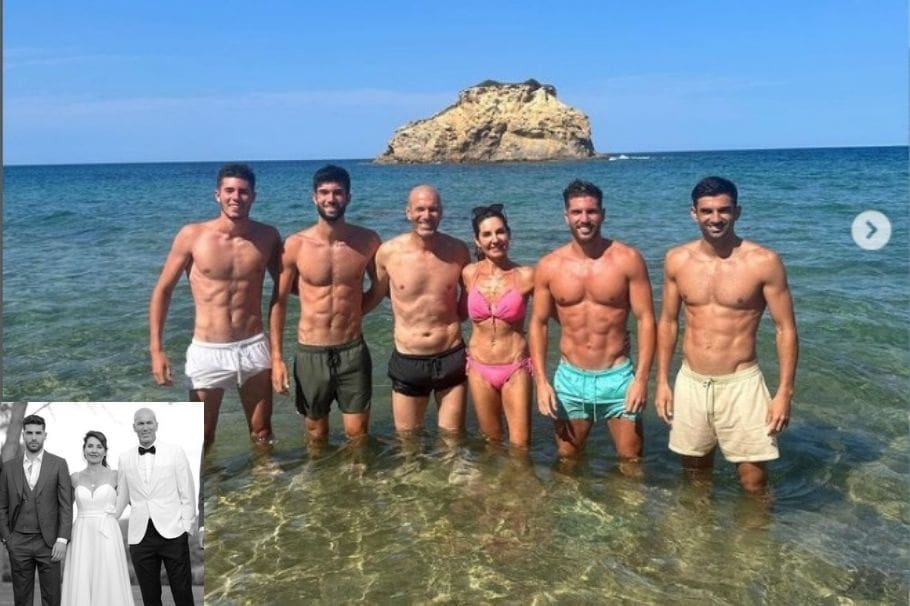 Zinedine Zidane y sus hijos