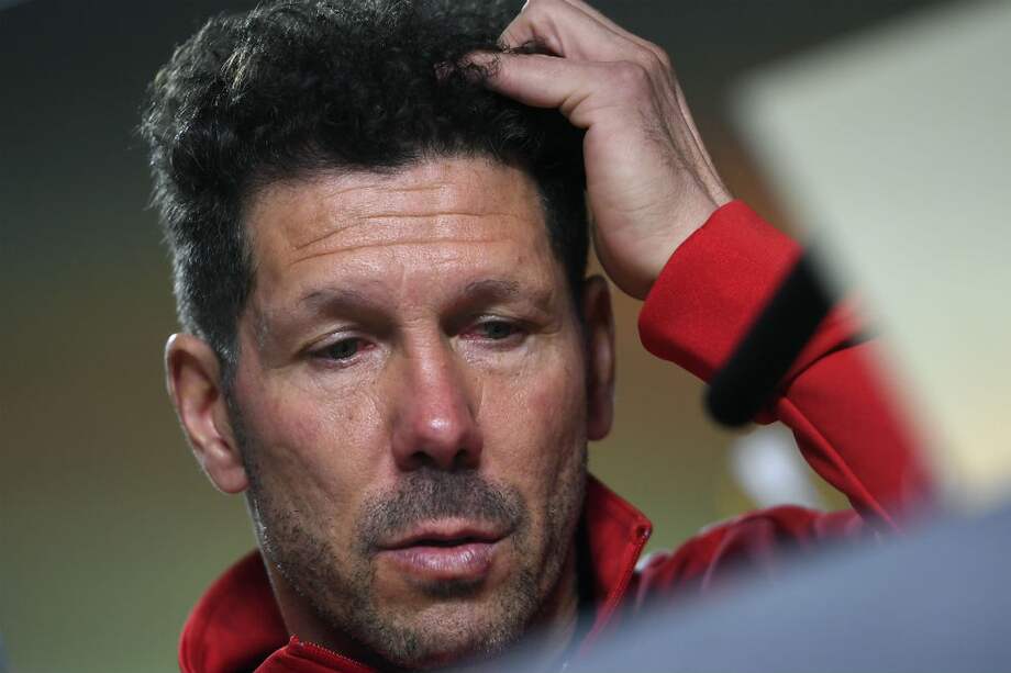 Diego Simeone, entrenador del Atlético de Madrid. / AFP