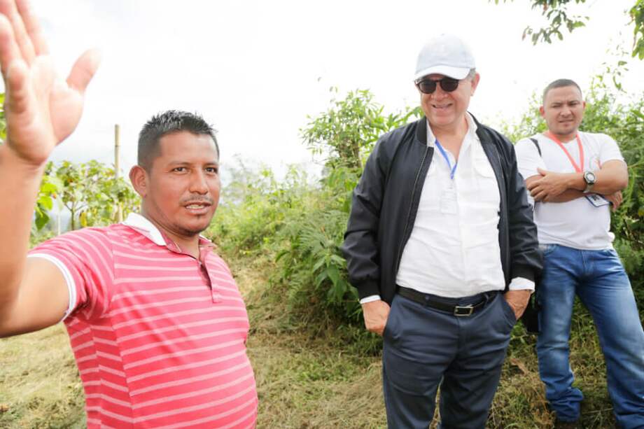 Diplomáticos de 15 paises visitaron a los excombatientes de las Farc que están adelantando su proceso de reincorporación en Caldono (Cauca)./ Cortesía