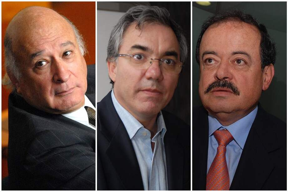 Los exministros Sabas Pretelt de la Vega, Diego Palacio y Alberto Velásquez.