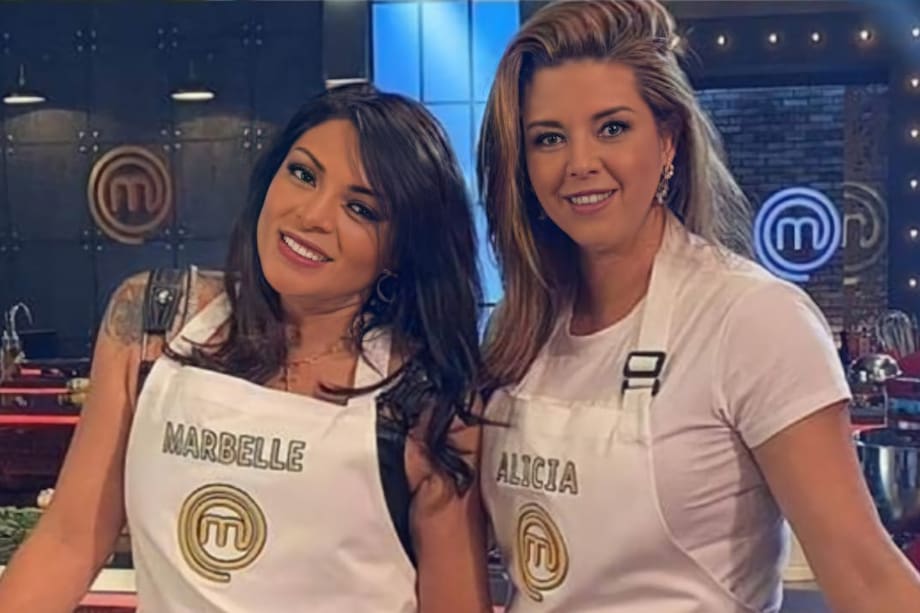 Alicia Machado y Marbelle en la cocina de MasterChef