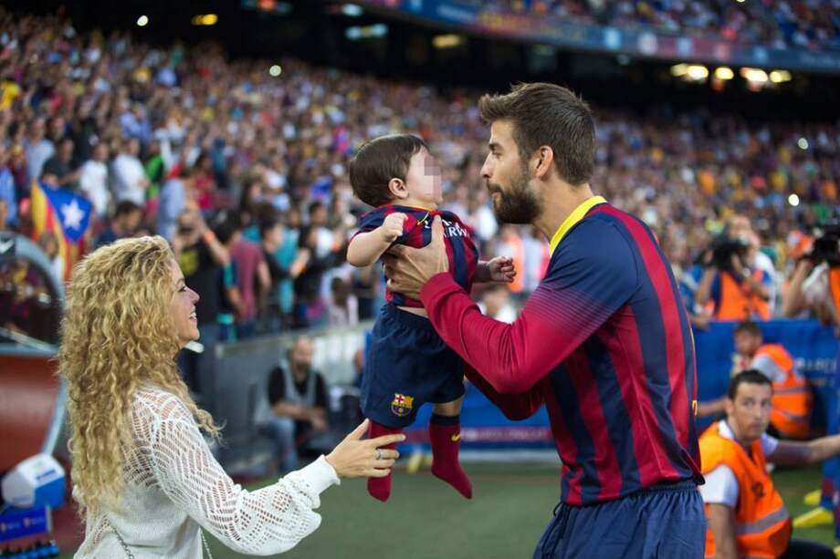 Shakira, Piqué y Milan.