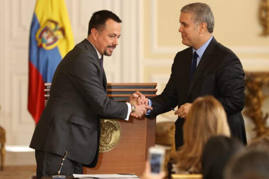 Bieri en el día de su posesión como gerente de RTVC el pasado 27 de agosto de 2018. / Presidencia de la República