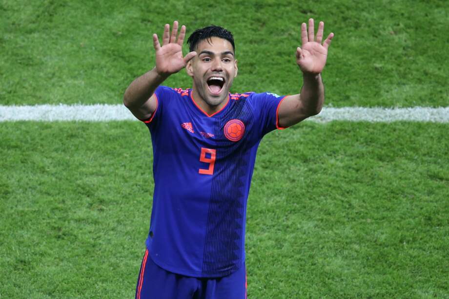 Ante Polonia Radamel Falcao García anotó su primer gol en una Copa del Mundo. / AFP