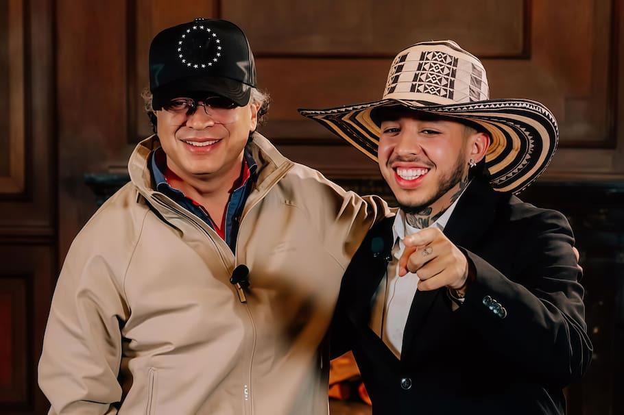 Gustavo Petro, presidente de Colombia, junto al streamer y creador de contenido Luis Villa, conocido como Westcol.