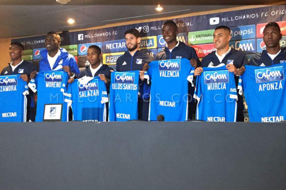 Los siete refuerzos de Millonarios para el segundo semestre de la Liga. / @MillosFCOficial