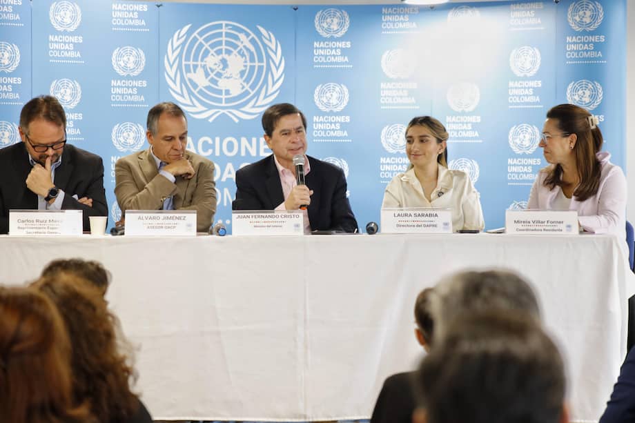 Laura Sarabia, directora del Dapre, participó en encuentro con la ONU, junto con el ministro del Interior, Juan Fernando Cristo.