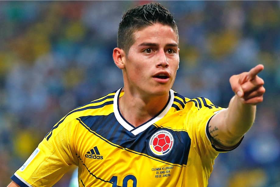 James Rodríguez, figura de la selección de Colombia en el Mundial de Brasil 2014 y autor del mejor gol de ese certamen.