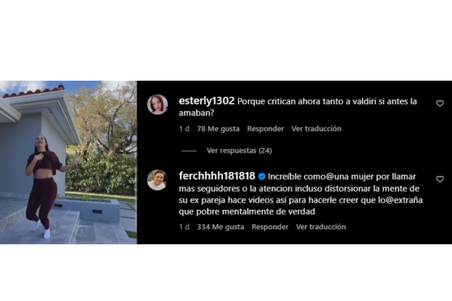 Estos fueron otros de los mensajes que recibió Andrea Valdiri