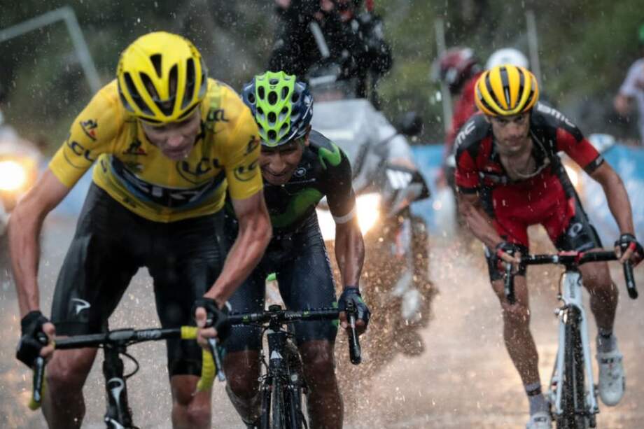 Froome y Nairo durante el ascenso a Abdorra. Foto: AFP