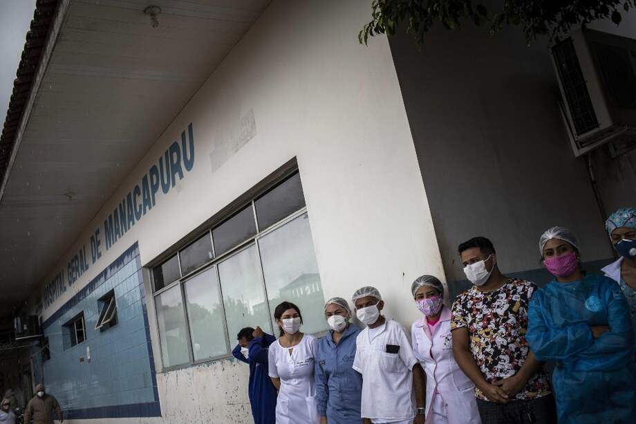 Algunos profesionales de la salud en el Hospital General de Manacapuru, en Brasil.
