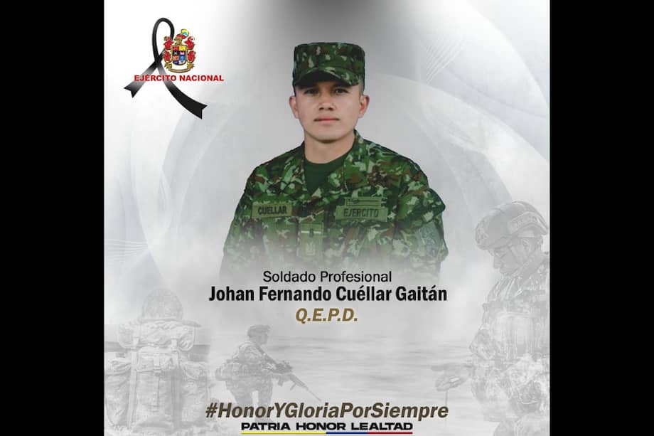 En el hecho, atribuido al frente Carlos Patiño de las disidencias de las Farc, murió el soldado Johan Cuéllar Gaitán y resultaron cinco soldados más heridos.