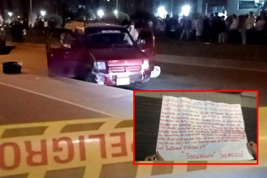 Zona del crimen en Soacha.