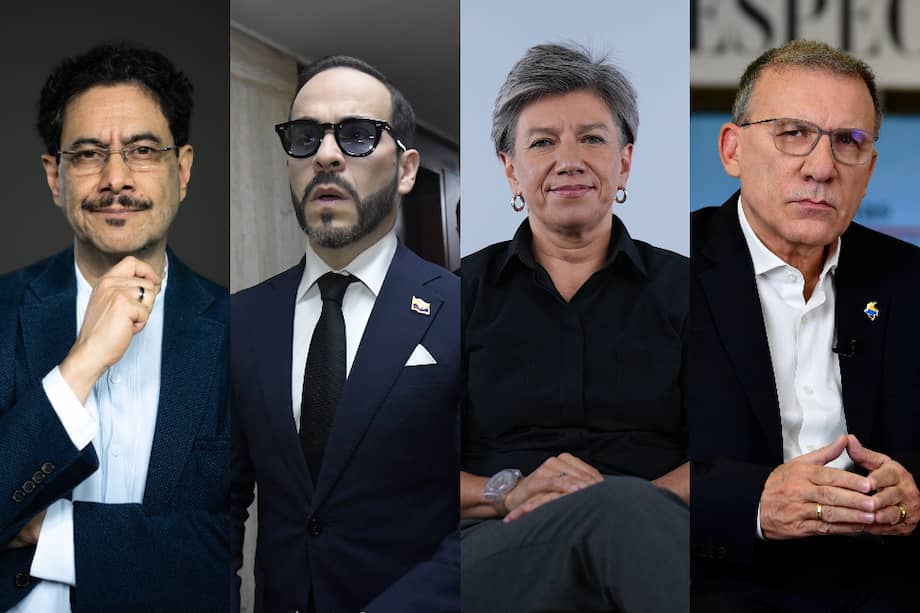 De izquierda a derecha: Iván Cepeda, Abelardo De La Espriella, Claudia López y Roy Barreras.