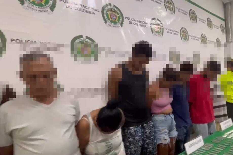 Integrantes de una banda dedicada al microtráfico en Santa Marta.
