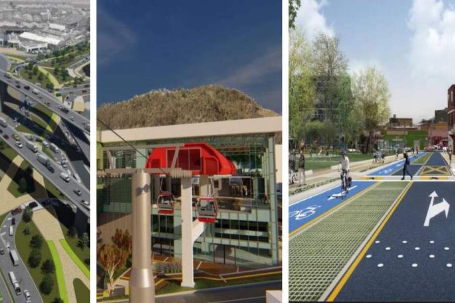 La calle 13 está ubicada al occidente de la capital, el cable aéreo quedará en la localidad de San Cristóbal y la Ciclorruta estará en el sur oriente de Bogotá.