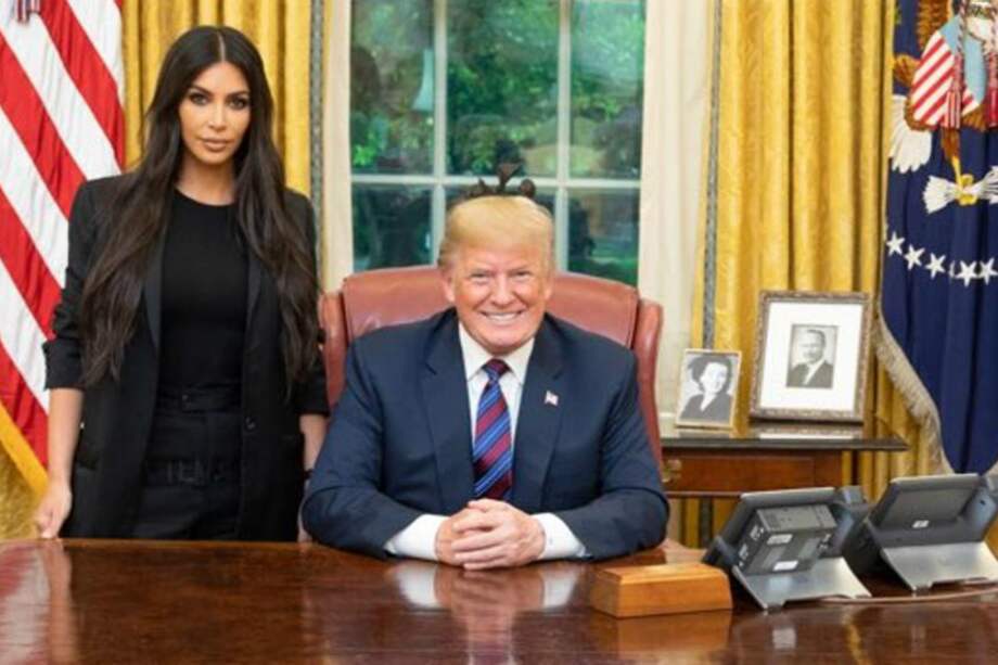 Kim Kardashian y Donald Trump. / Tomada de Twitter @donaldtrump