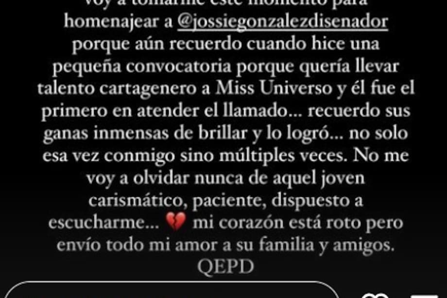 Jossie González diseño uno de los trajes que usó Laura Barjum, virreina universal de la belleza. ¿De qué falleció el diseñador?