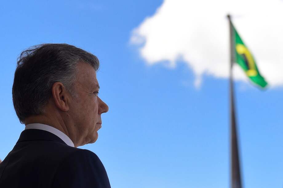 El presidente Juan Manuel Santos arribó este martes a Brasil para desarrollar su agenda diplomática. / Sig