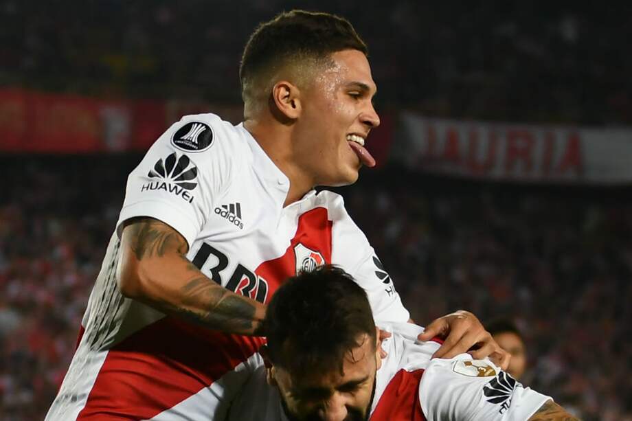 Juan Fernando jugó su segundo partido completo con la camiseta de River Plate. Respondió los 90 minutos. / AFP