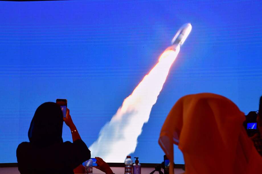 Foto de archivo del lanzamiento de la sonda "Hope". A diferencia de las misiones china y estadounidense, “Hope” no se posará en el planeta rojo. Utilizará tres instrumentos científicos para vigilar la atmósfera marciana.