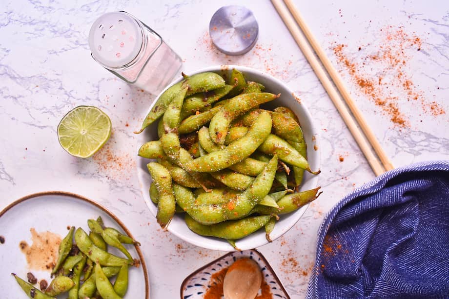 Estos edamames funcionan perfecto como snack. ¡Realmente deliciosos!