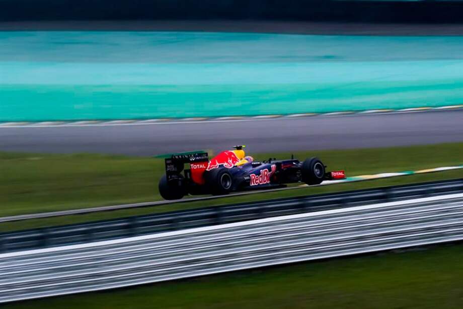 El piloto alemán Sebastian Vettel, de Red Bull, durante el Gran Premio de Brasil.