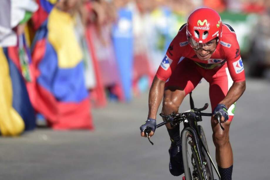 El colombia Nairo Quintana durante la etapa 19 de la Vuelta a España. / AFP