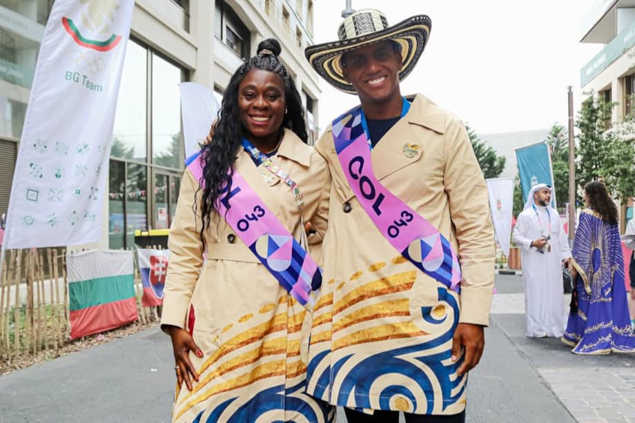 Flor Denis Suárez y Kevin Quintero, abanderados de la delegación colombiana para los Juegos Olímpicos de París 2024.