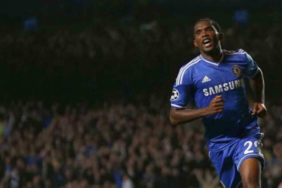 Samuel Eto'o, delantero del Everto. Foto: AFP