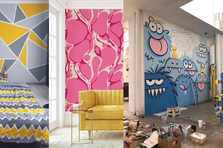Dale vida a tu hogar con estos 5 diseños para paredes de habitaciones que puedes pintar tú solo y sin tantos materiales.