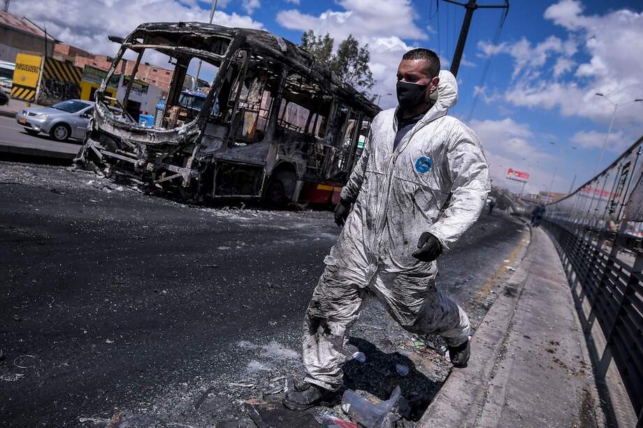 En consecuencia de la vandalización de los articulados, este jueves la operación inició con 45 vehículos menos.