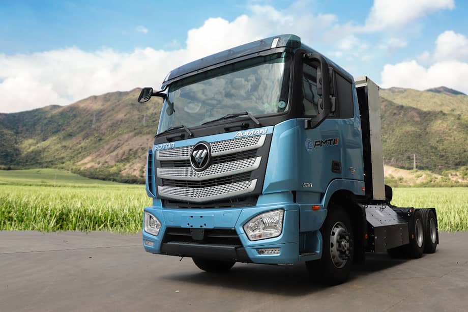 Tractomulas de Foton que funcionan con gas natural vehicular.