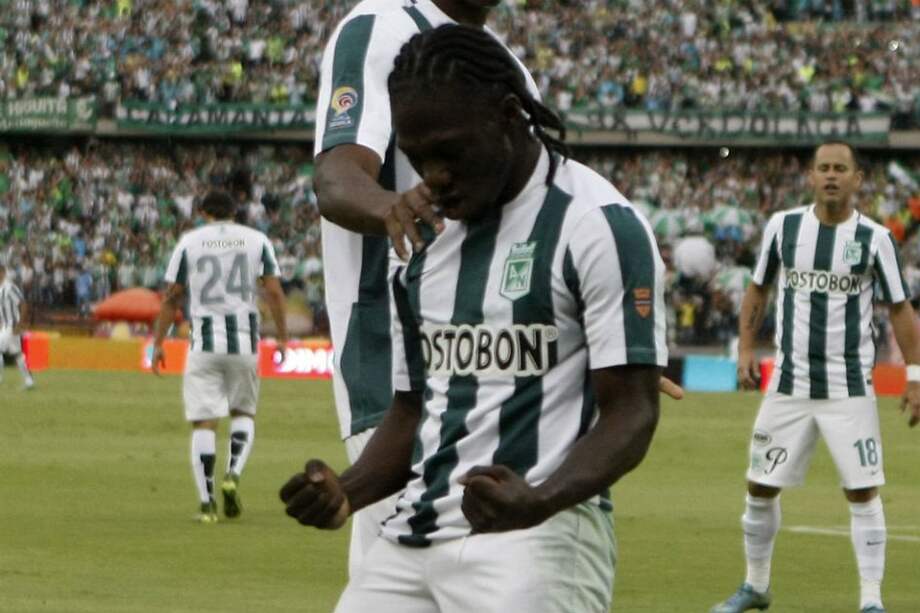 Yimmi Chará, delantero del Atlético Nacional. Foto: AFP