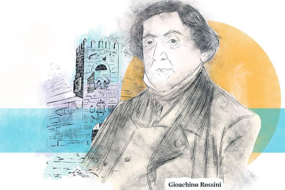 En 1829 Gioachino Rossini, en la plenitud de su carrera artística, con solo 38 años, se retiró de la escena lírica. / Ilustración: Viviana Velásquez