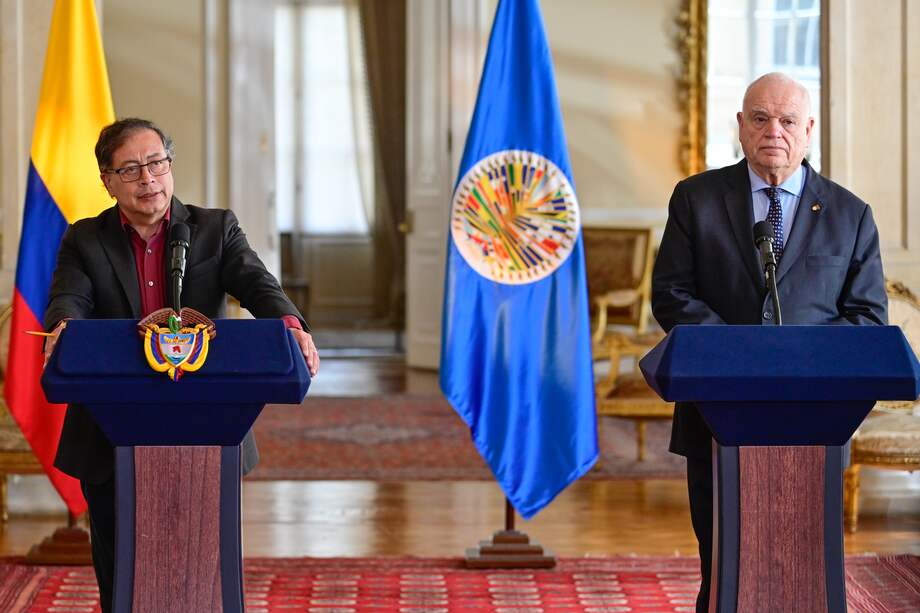 El presidente Gustavo Petro se reunió en la Casa de Nariño con el presidente de la Corte IDH, Ricardo Pérez Manrique.