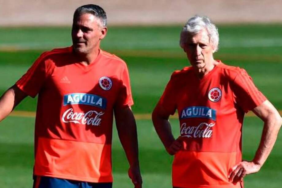 Patricio Camps y José Pékerman, cuando trabajaban en la selección de Colombia. / FCF